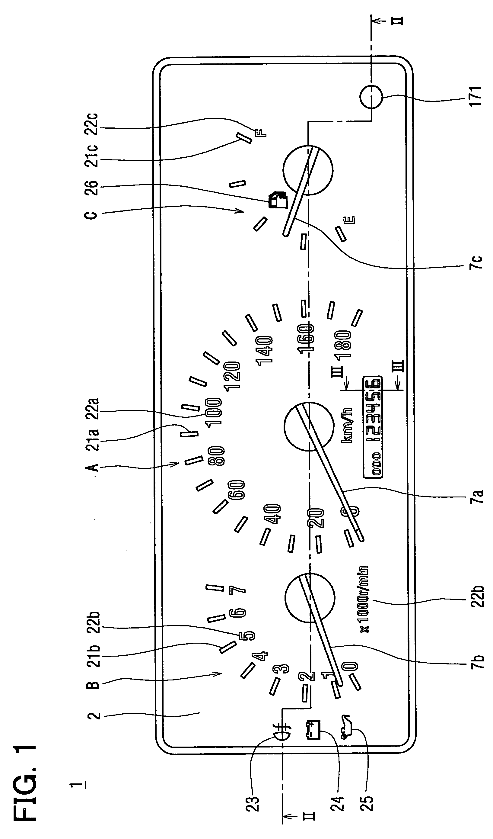 Indicating instrument for vehicle