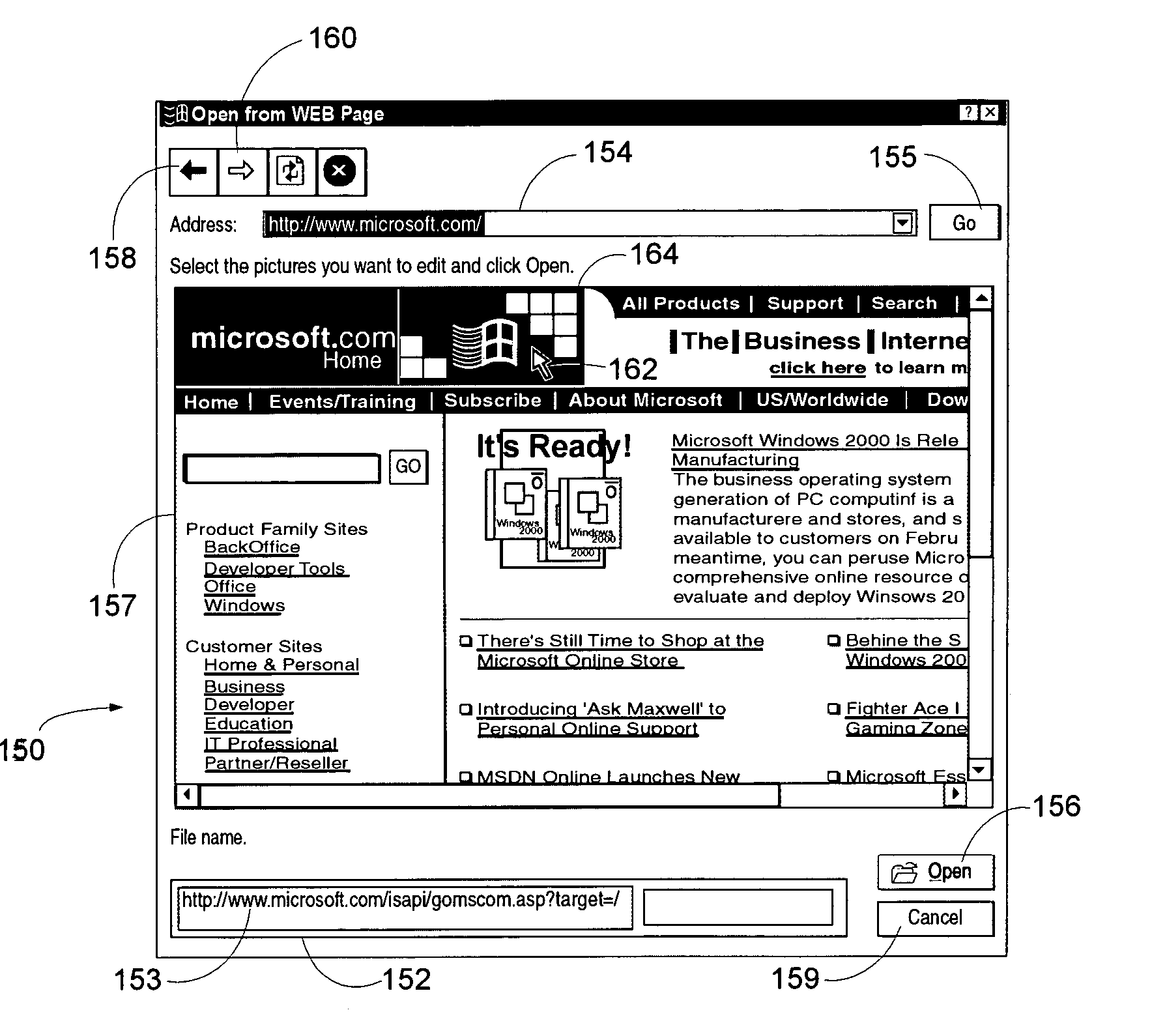 Method and system for modifying an image on a web page