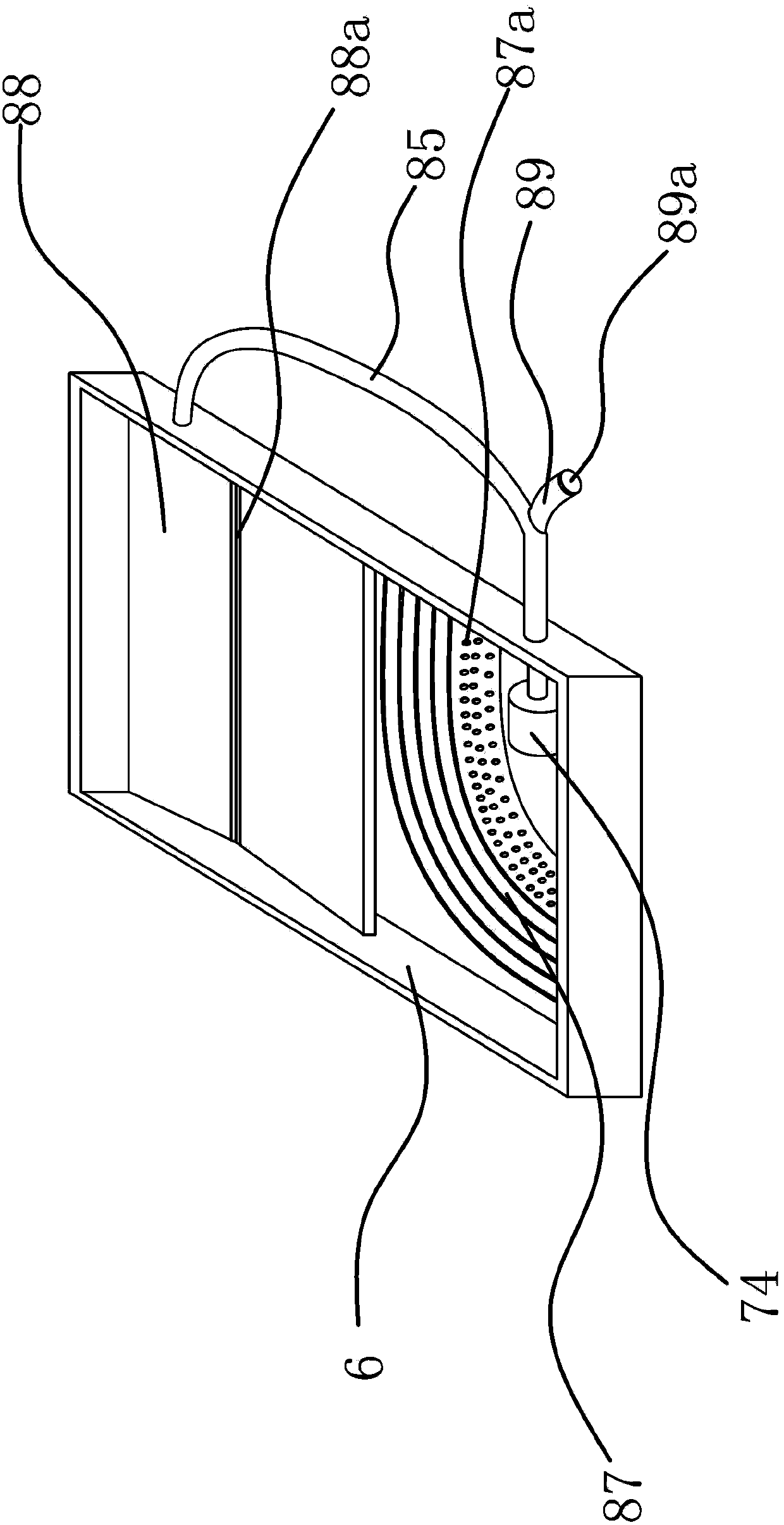 Water squeezing stretching machine