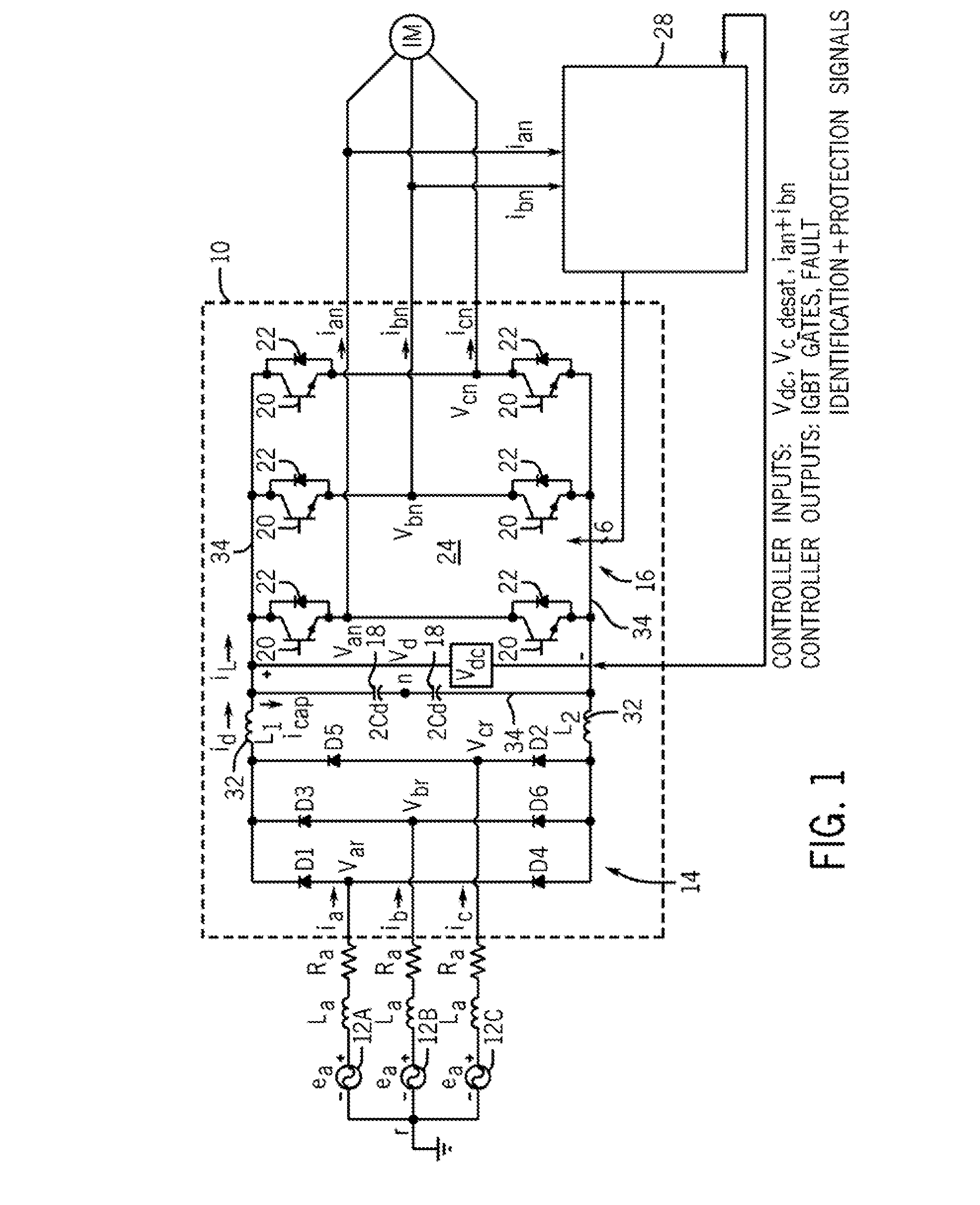 System and method for ground fault detection and protection in adjustable speed drives