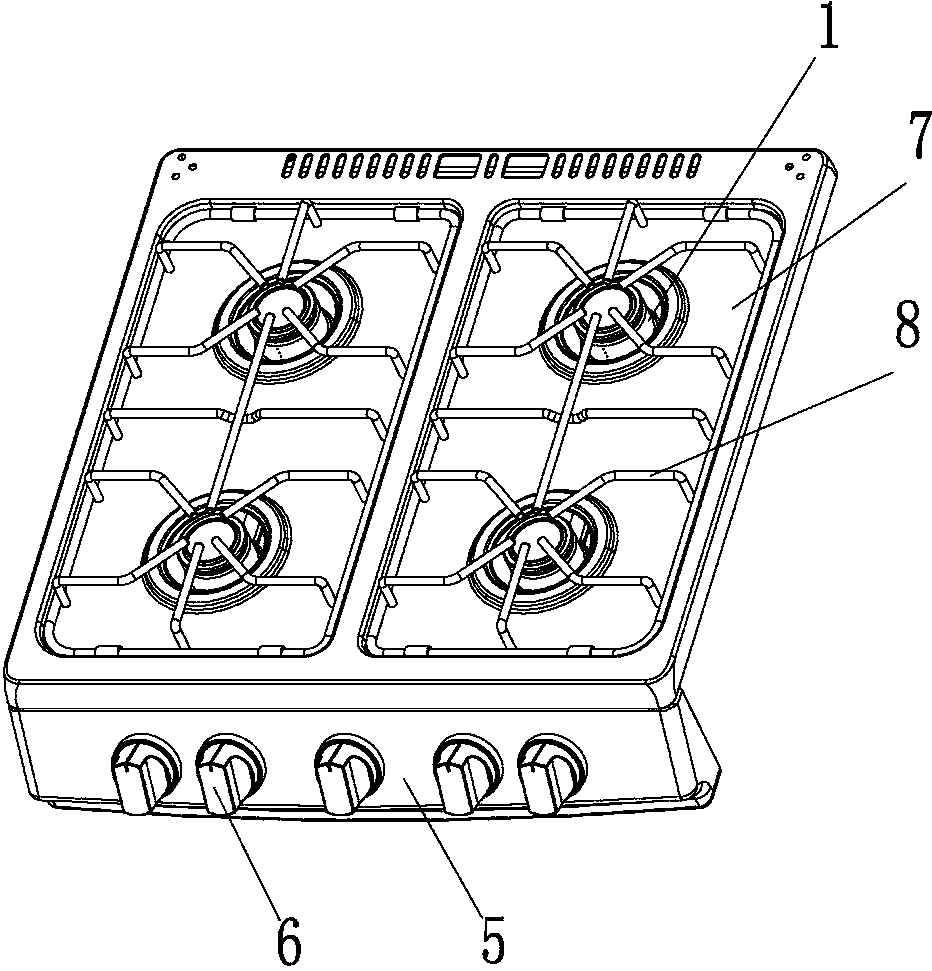 A gas burner and cooktop assembly