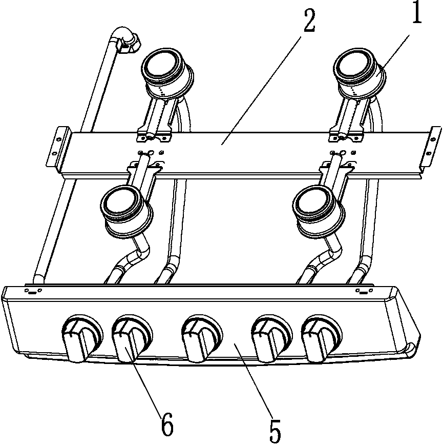 A gas burner and cooktop assembly