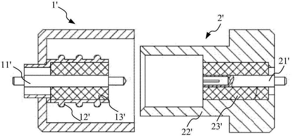 Blind-mating radio frequency coaxial connector