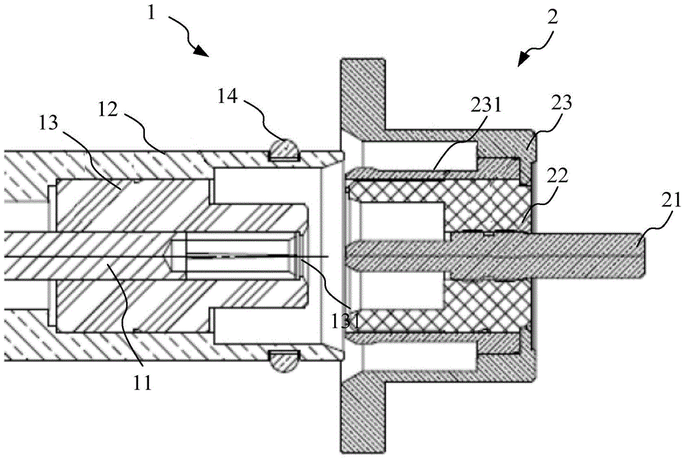 Blind-mating radio frequency coaxial connector