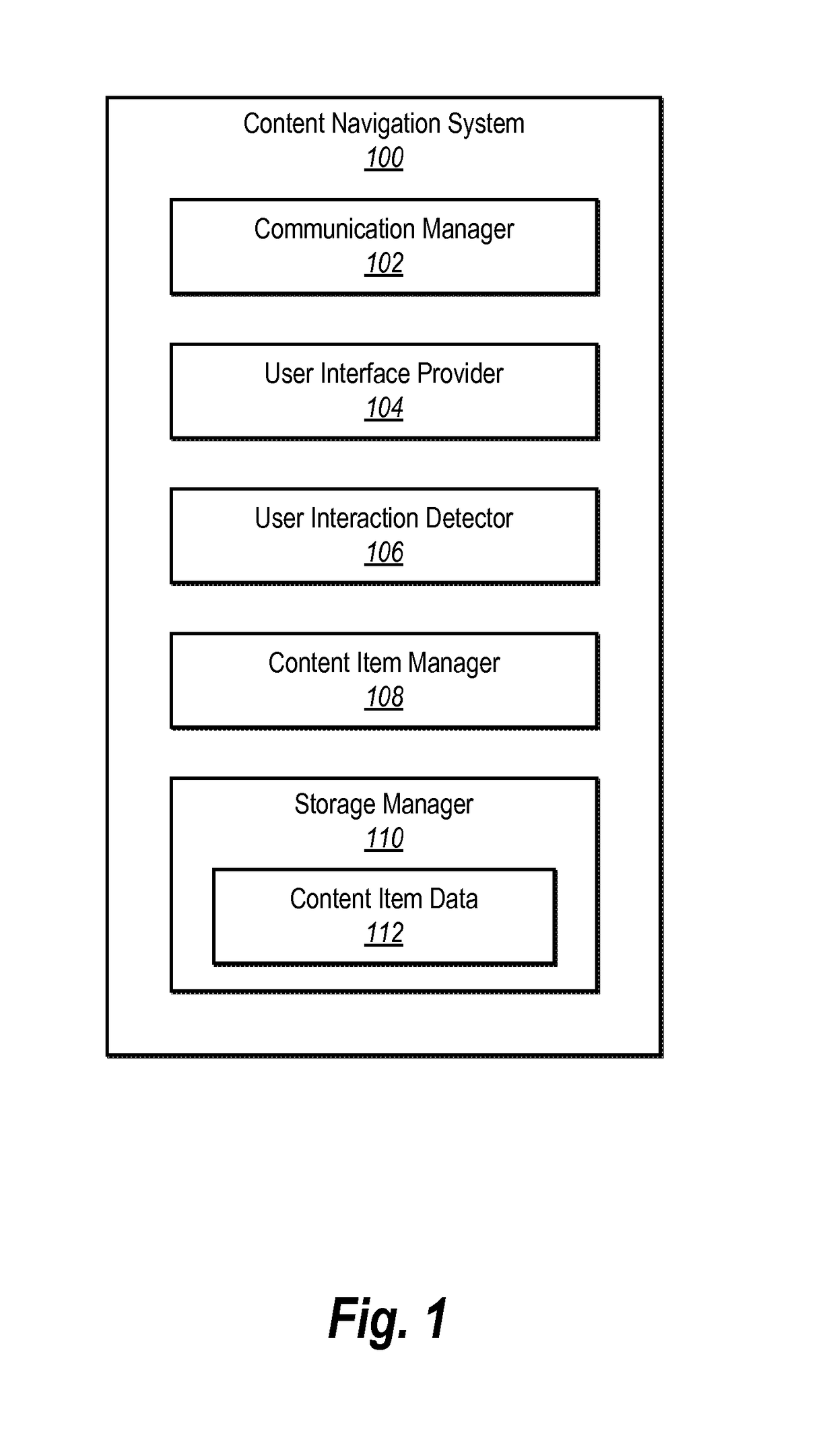 Navigating through content items on a computing device