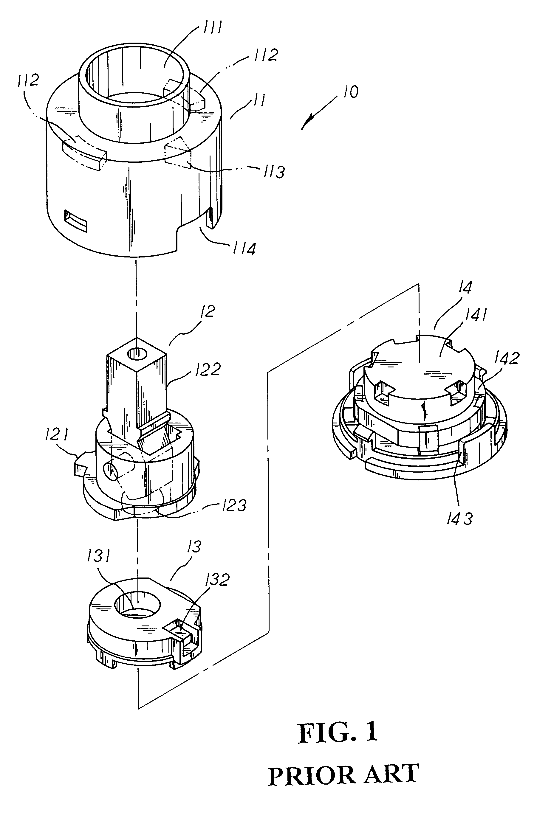 Valve core for single handled faucet