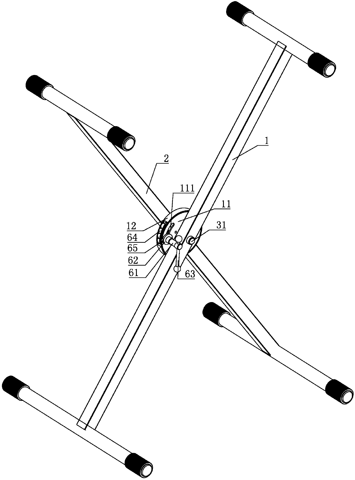 X type folding bracket