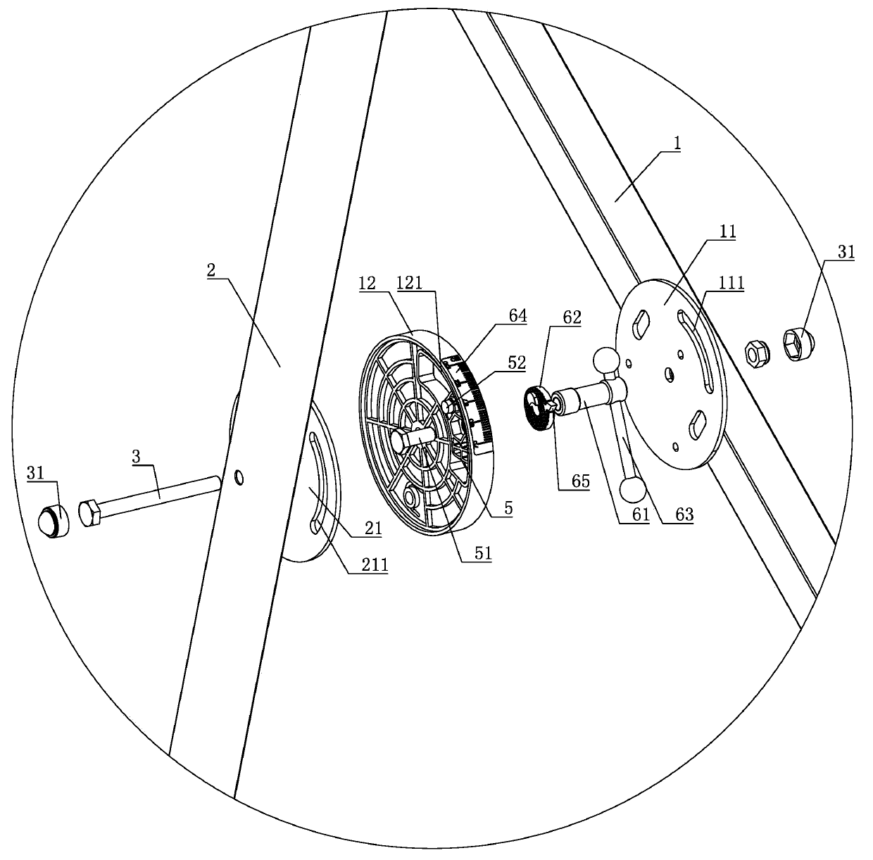 X type folding bracket