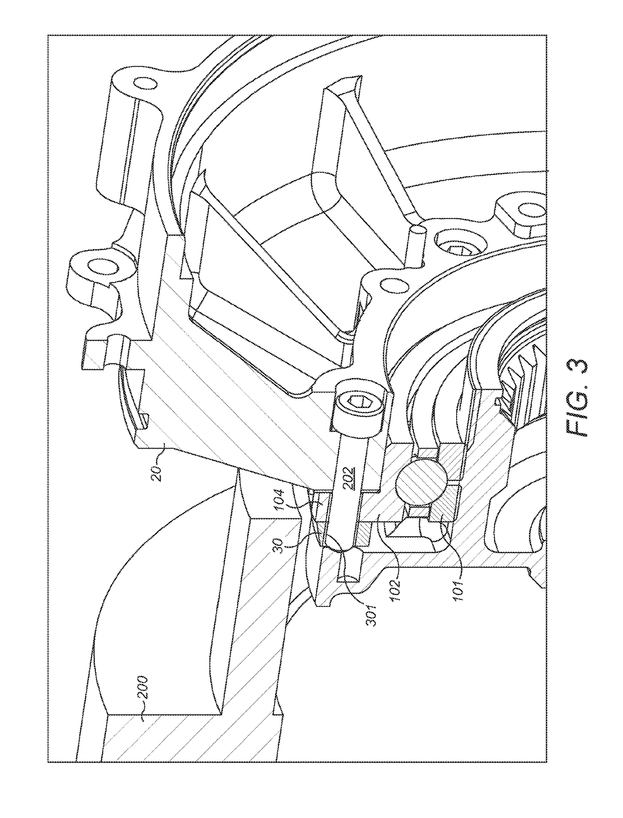 Rotor bearing temperature sensor