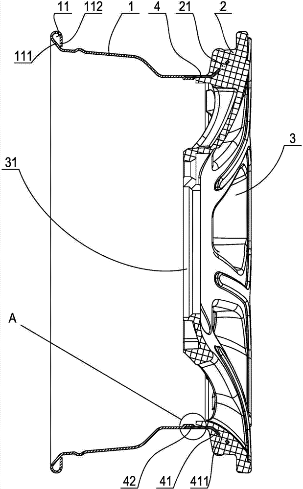 Iron-aluminum composite steel ring and manufacturing method thereof