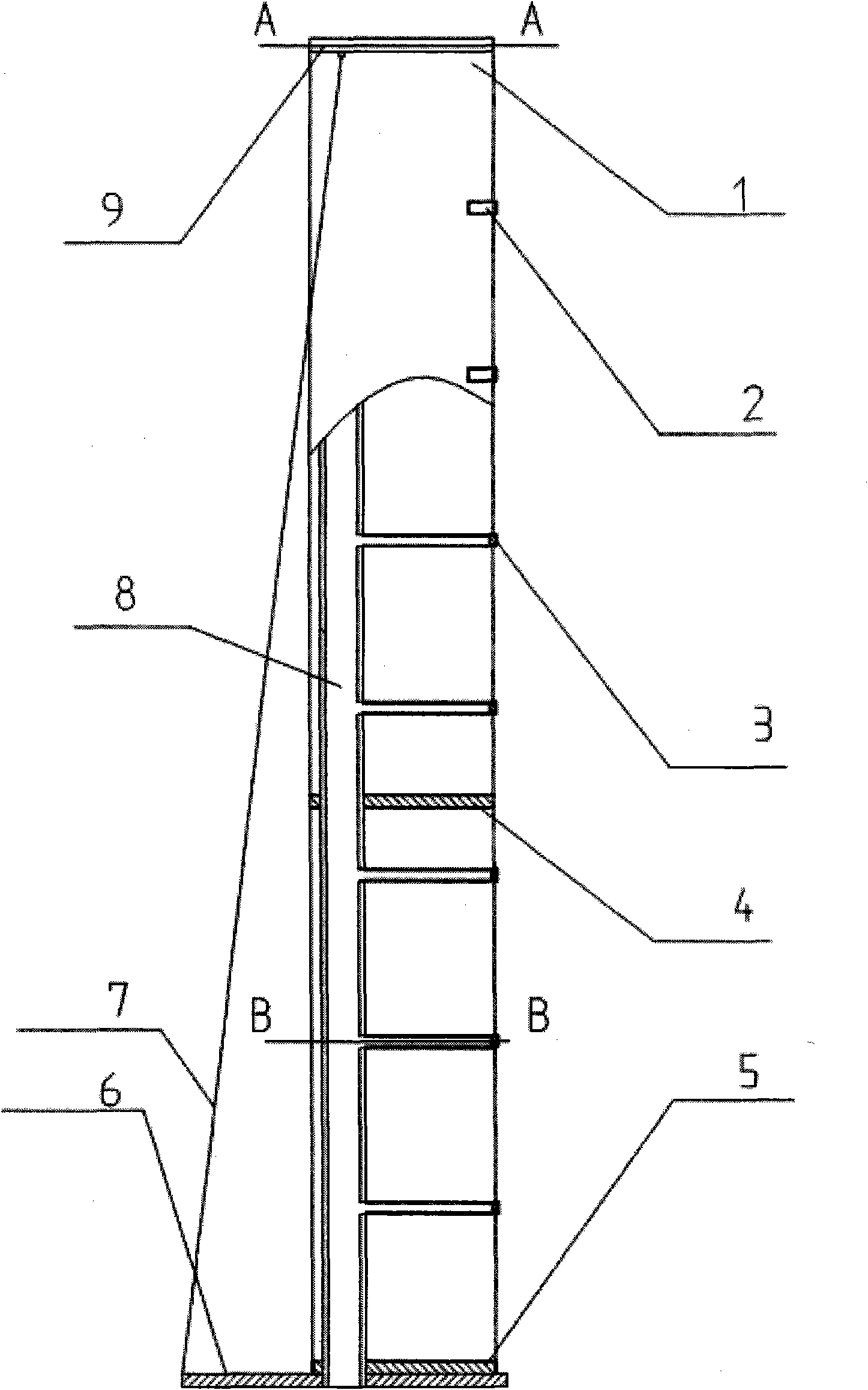 Flow state display comb tube for automobile wind tunnel