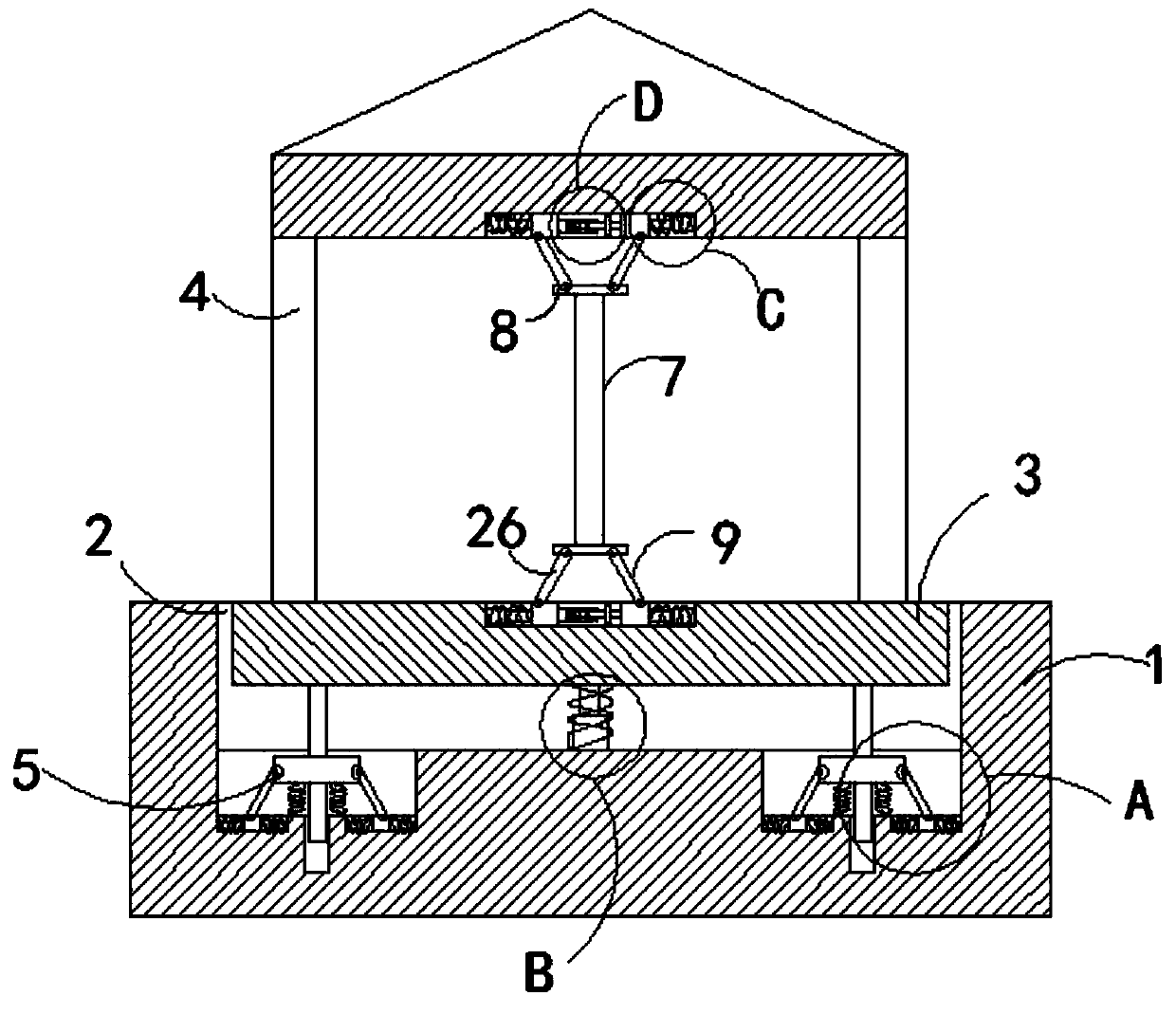 Assembling type building earthquake-resistant structure applied to cement prefabricated part