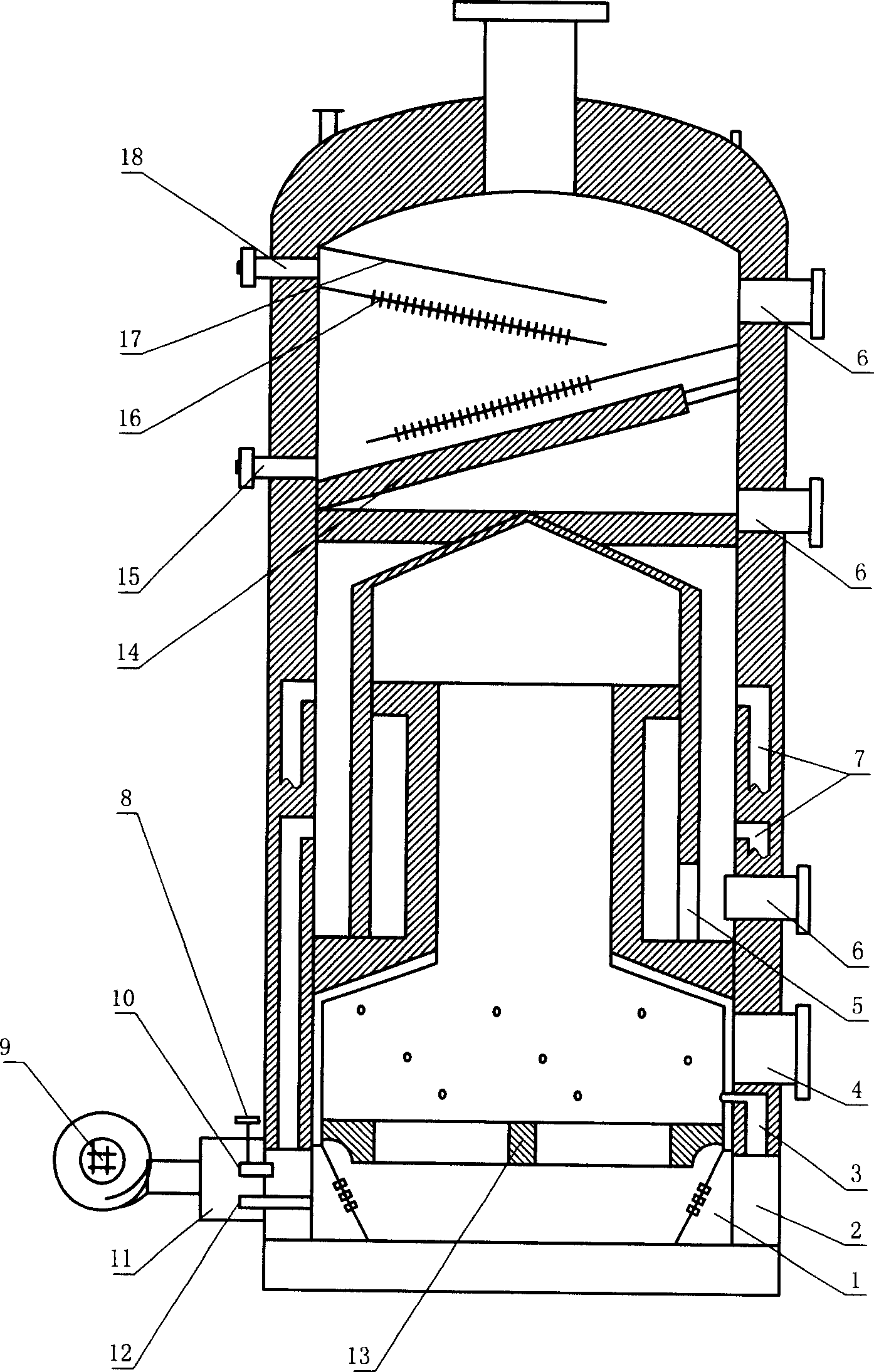 Environment-friendly energy-saving normal pressure hot-water boiler