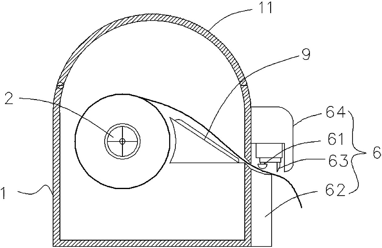 Roll-paper drawing device