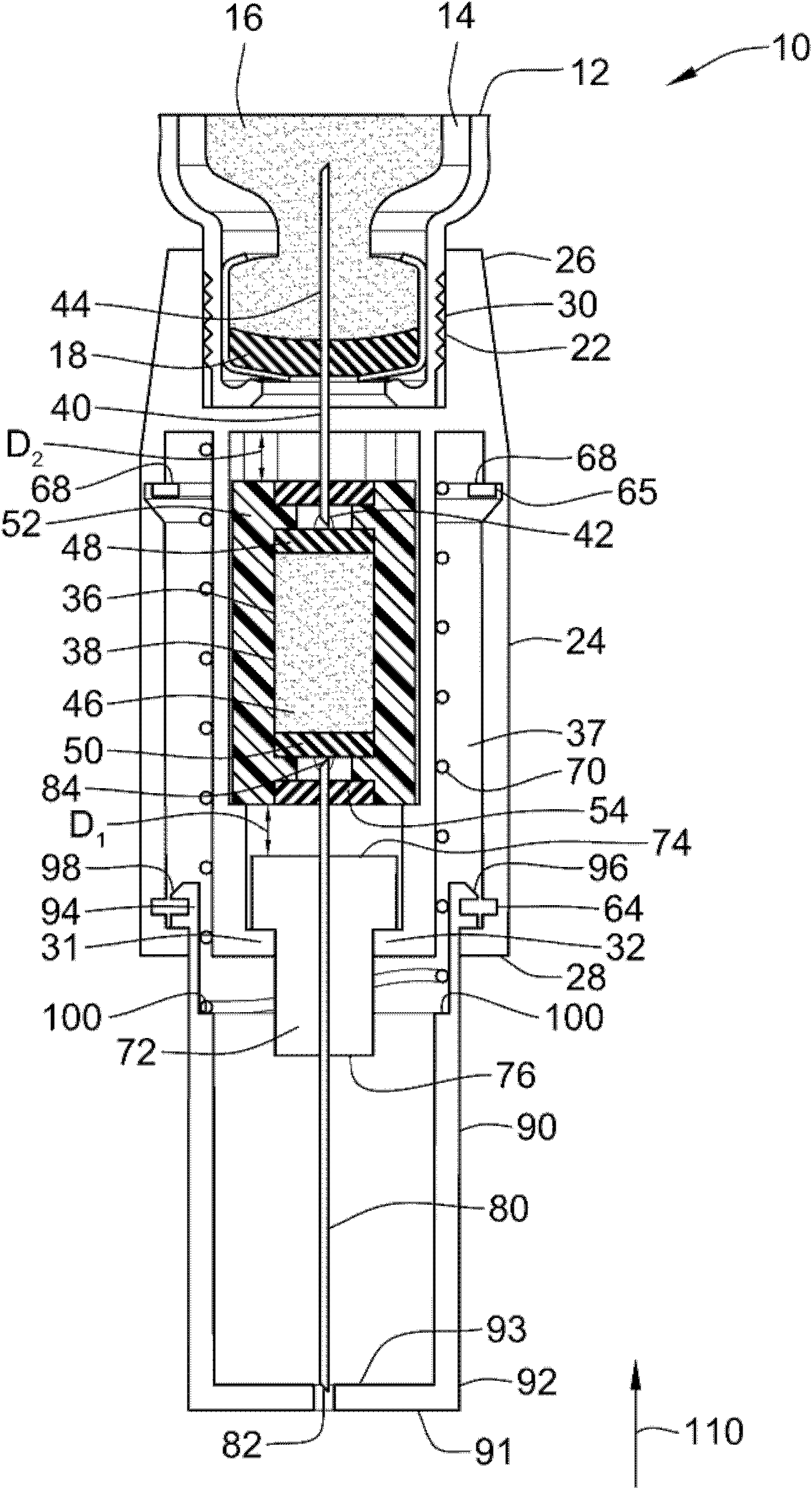 Medicated module with bypass and needle guard