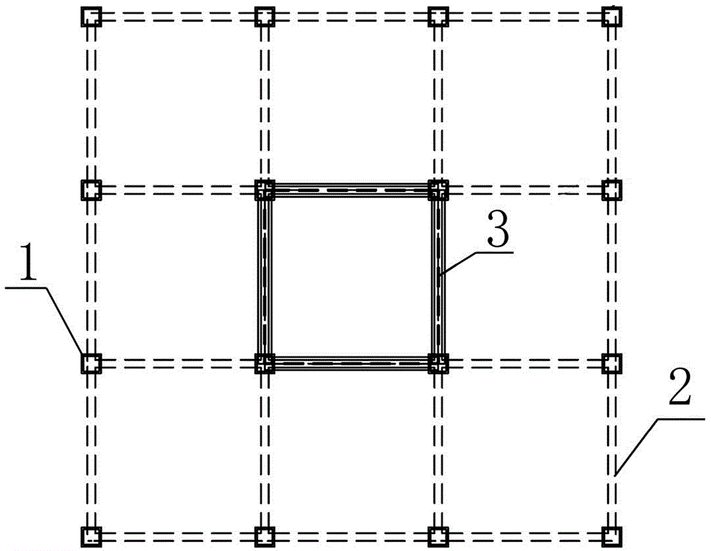 Hybrid industrialized architectural structural system and construction method thereof