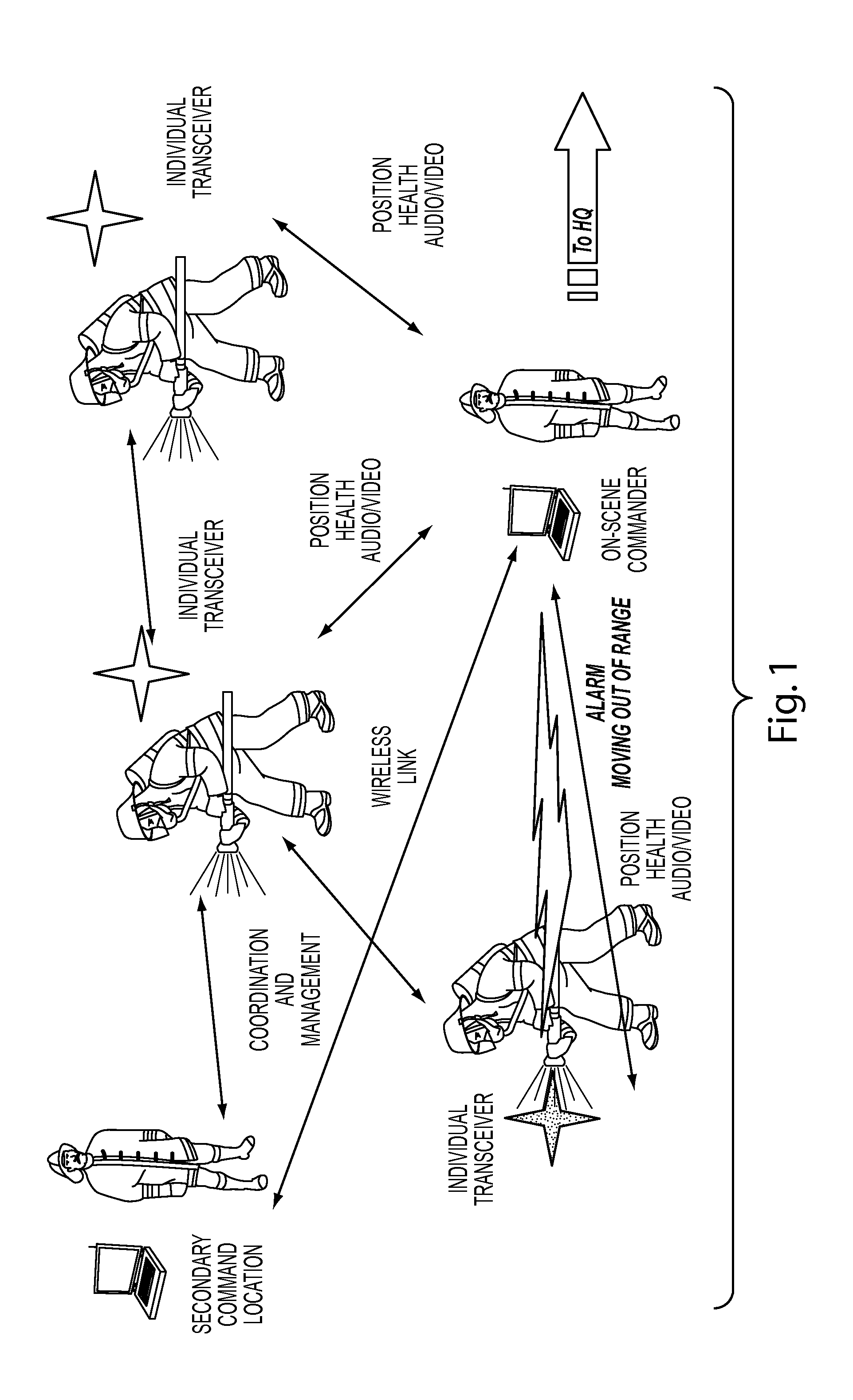 Method and system for locating and monitoring first responders