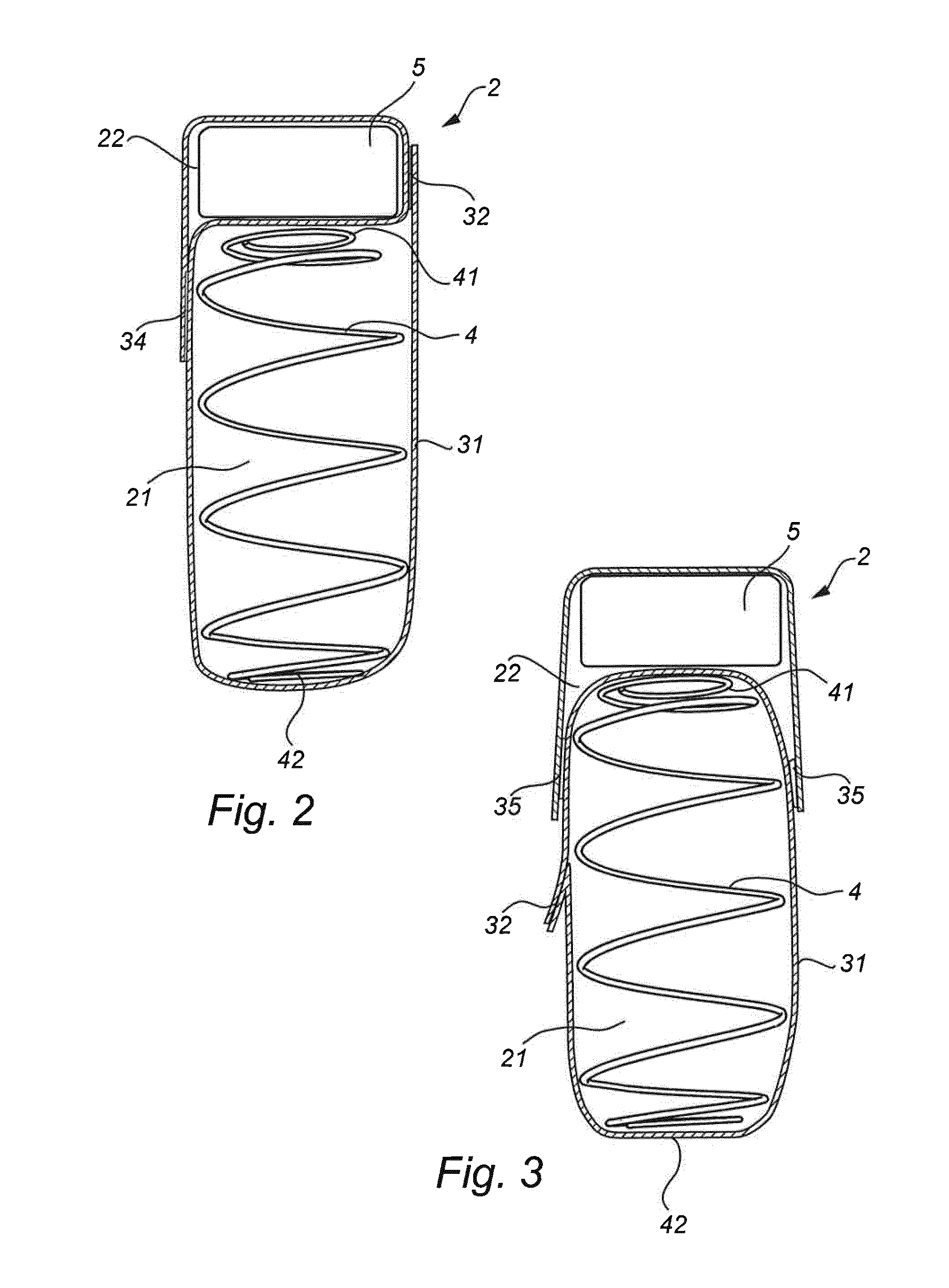 Individually pocketed coil springs with cushoning pads, and pocket spring mattresses with such pocketed coil springs