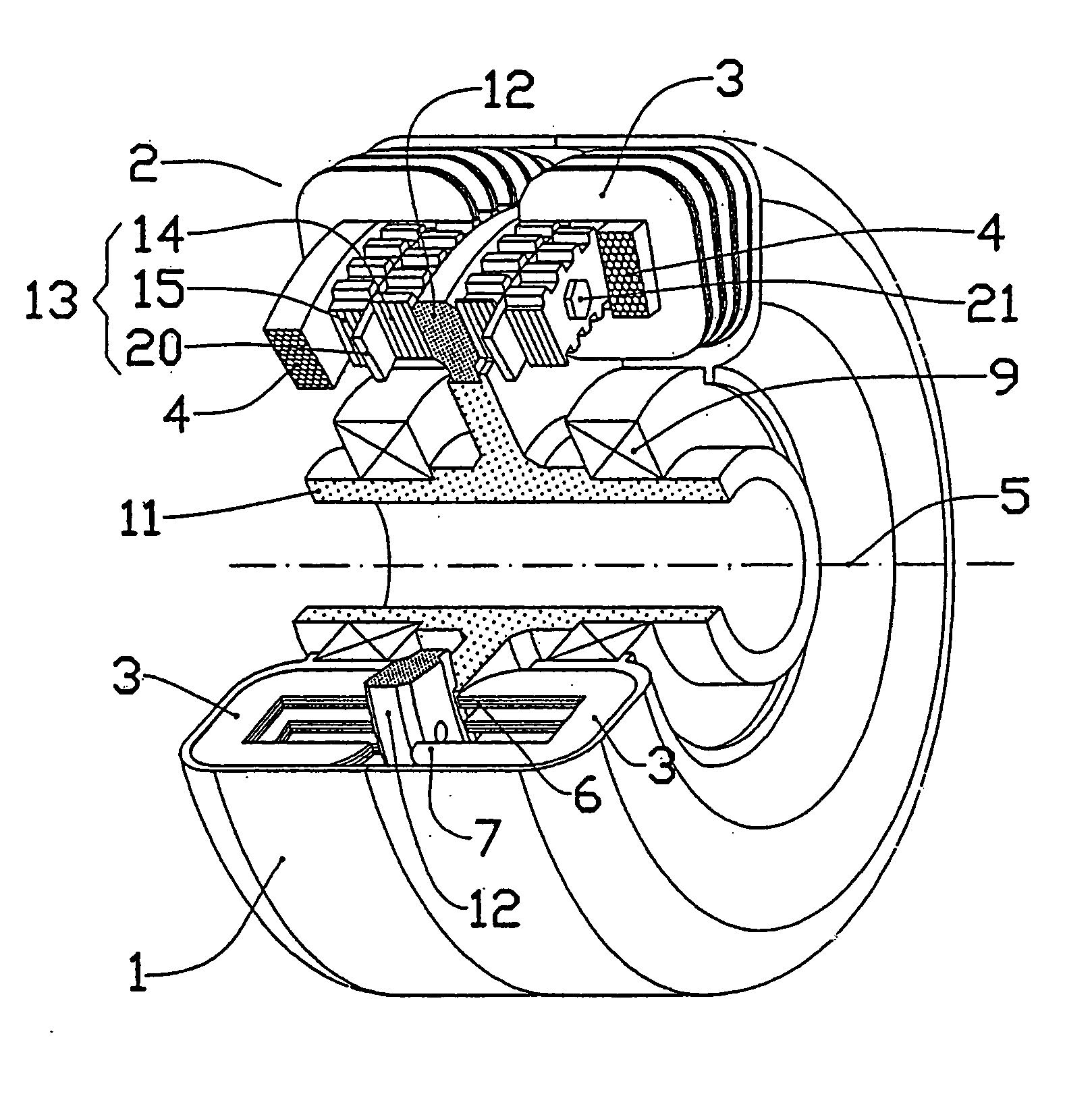 Hybrid synchronous electric machine