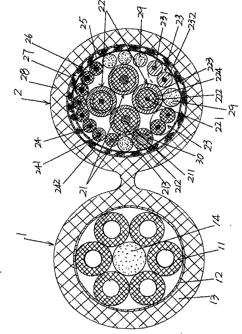 Electric cable of ink jet printer