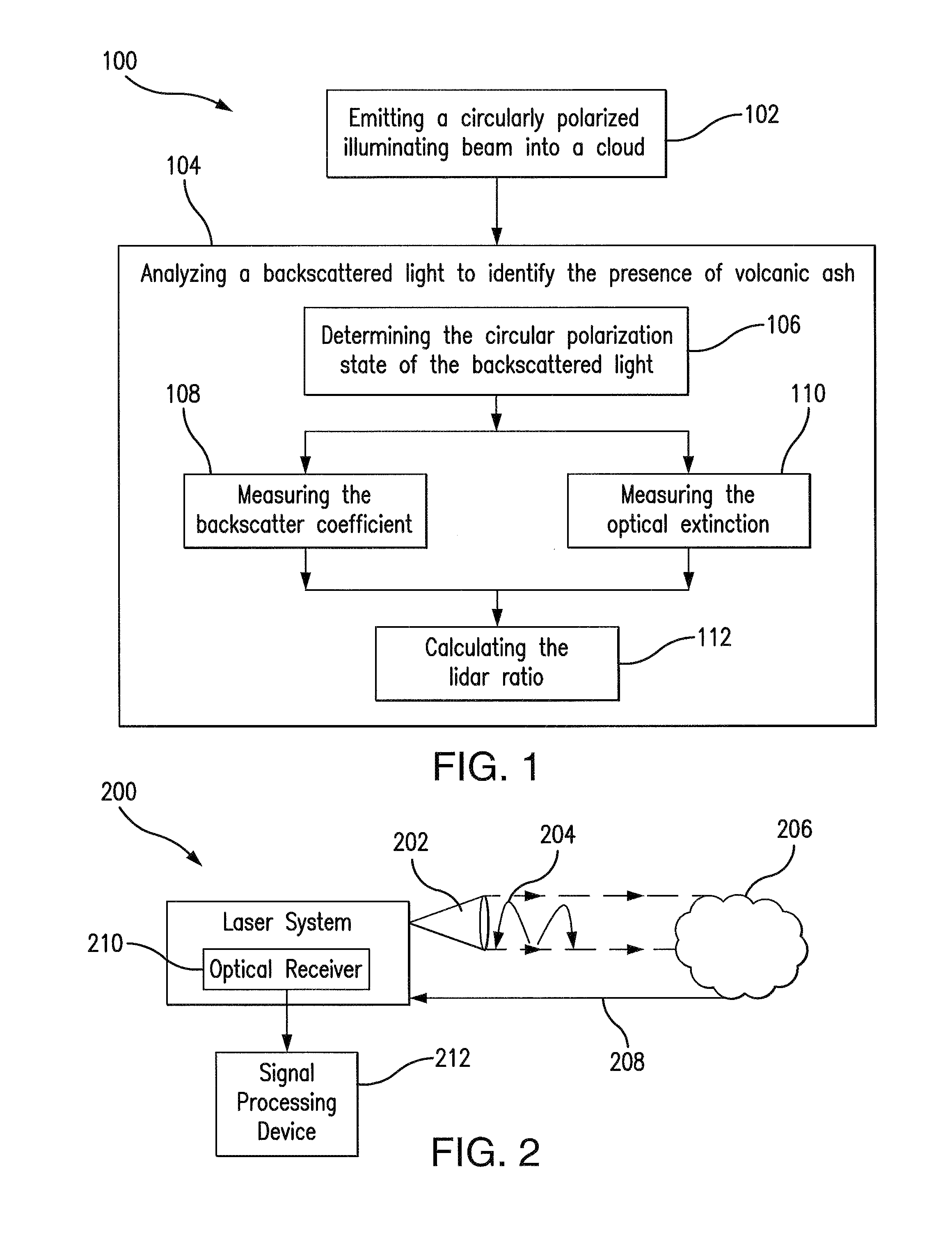 Apparatus and method for in-flight detection of airborne volcanic ash