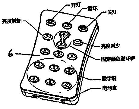 Remote control dimming and color regulating light emitting diode (LED) down lamp