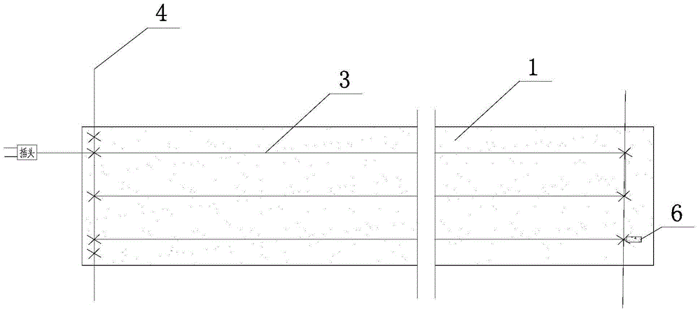 Laying and pasting construction method of buried electric heating floor tiles