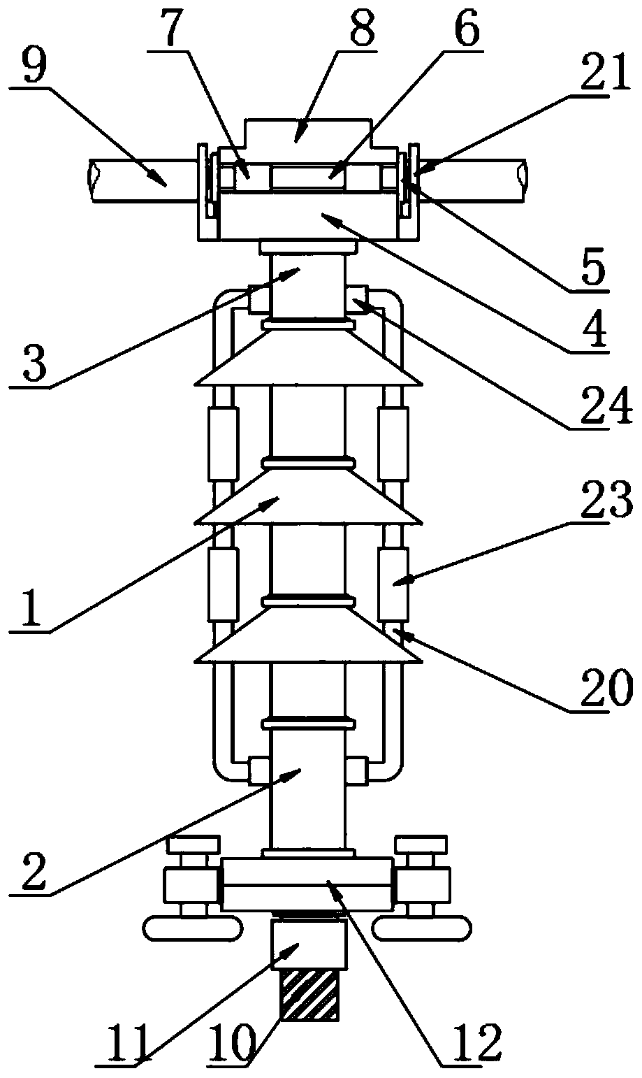 Detachable high-voltage insulator assembly