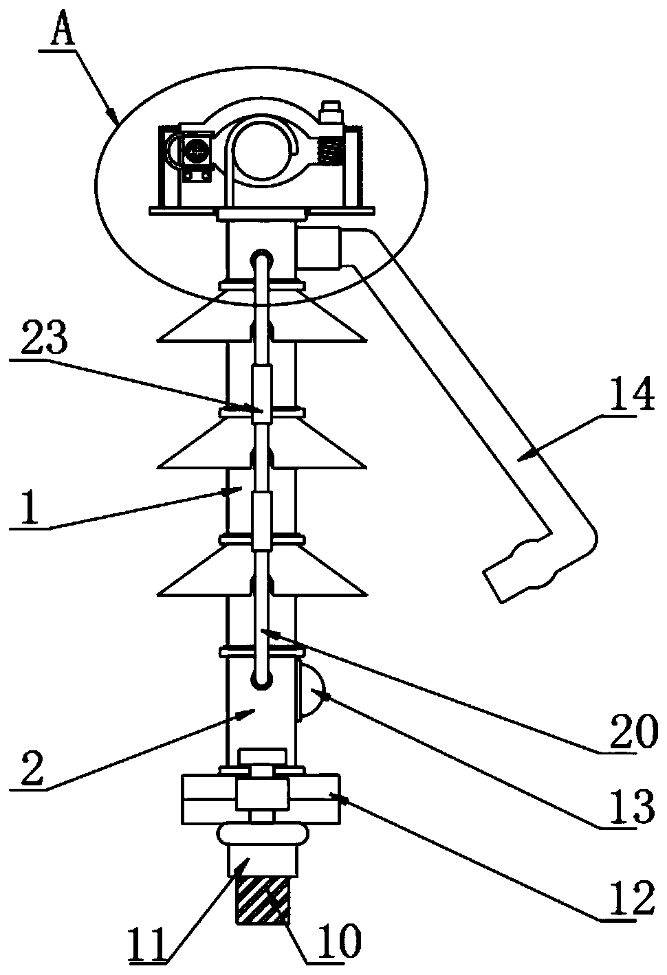 Detachable high-voltage insulator assembly