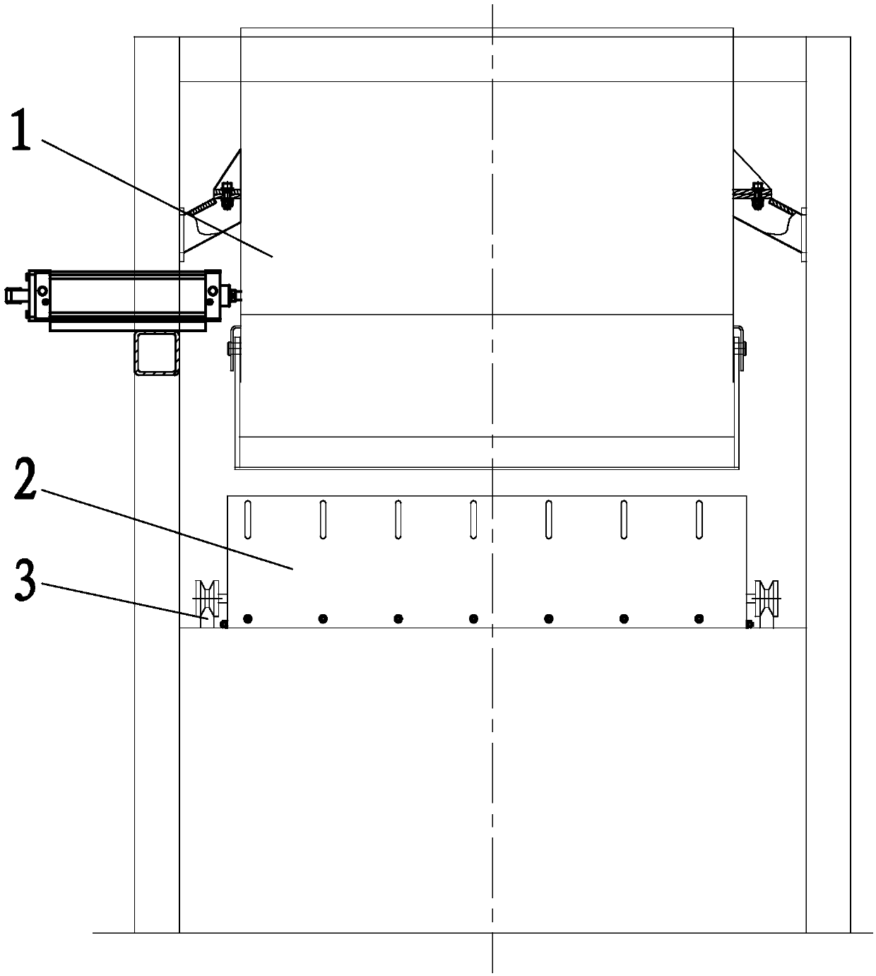 Illusion fabric fabric distributing device, fabric machine, illusion fabric brick forming machine and illusion fabric fabric distributing method