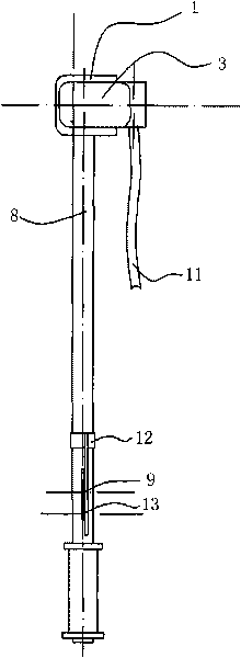 Cable end grounding wire device