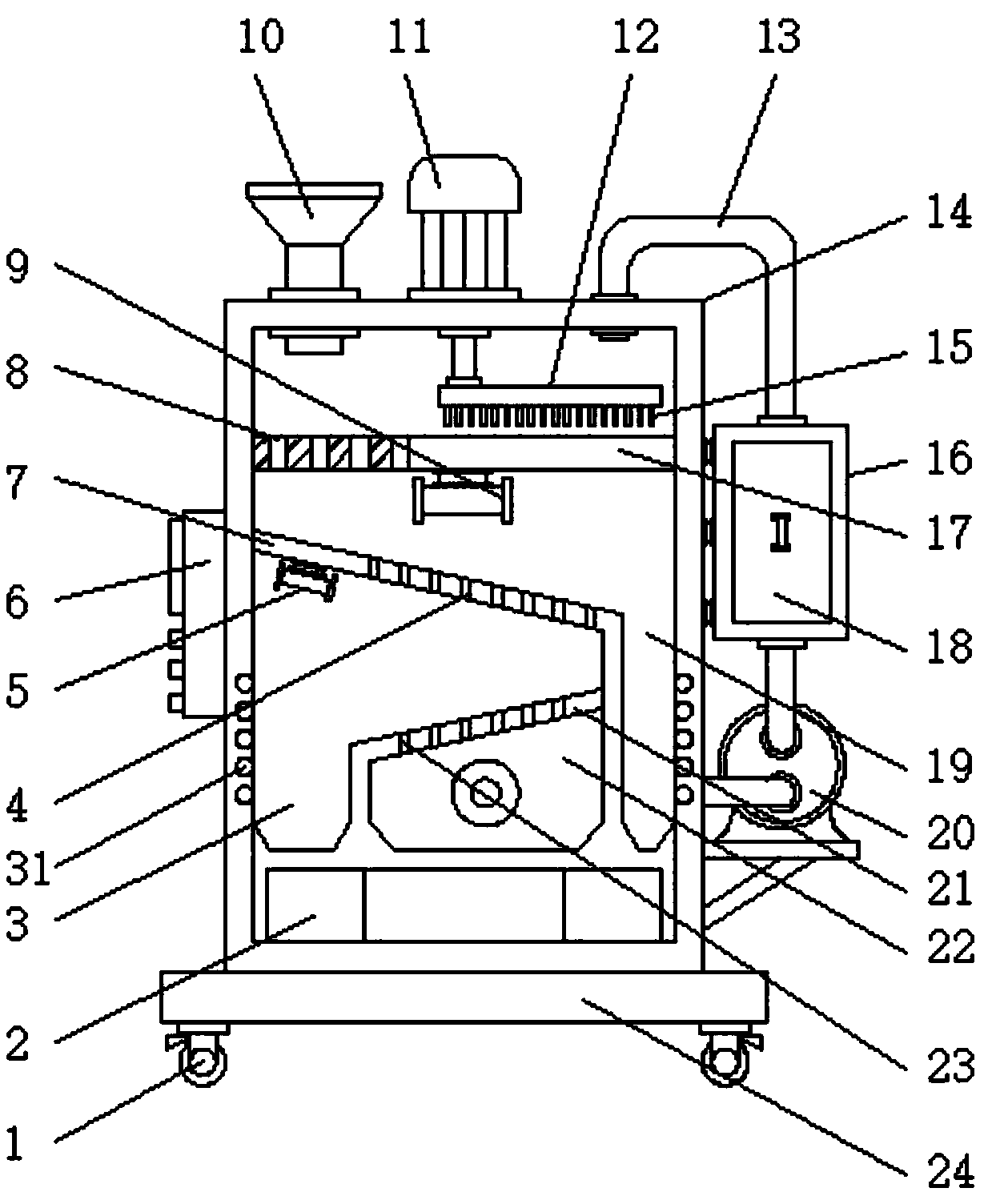 Tea screening machine