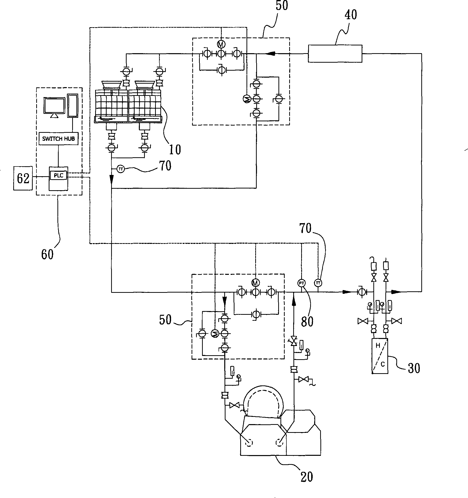 Energy-saving circulatory system utilizing external air to regulate temperature