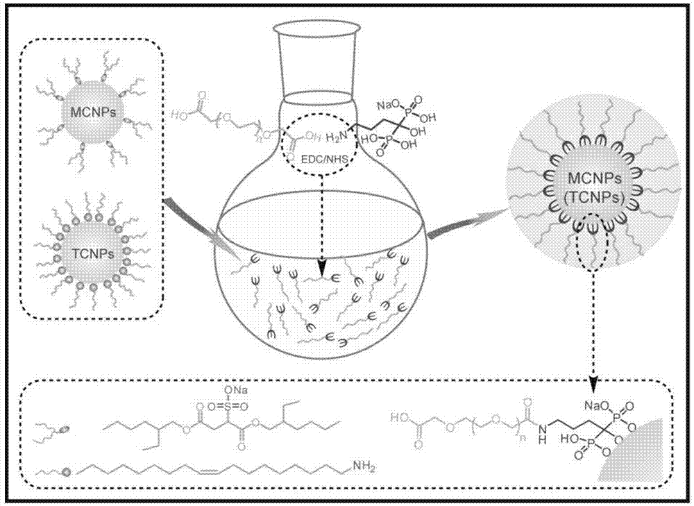 Surface modification method for cerium nano-particles