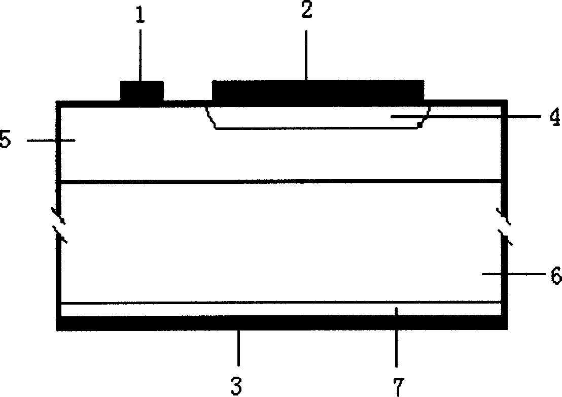 Power bipolar transistor with base local heavy saturation