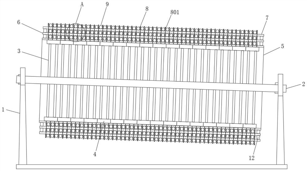 Multi-layer vulcanization support for hydraulic rubber pipe production