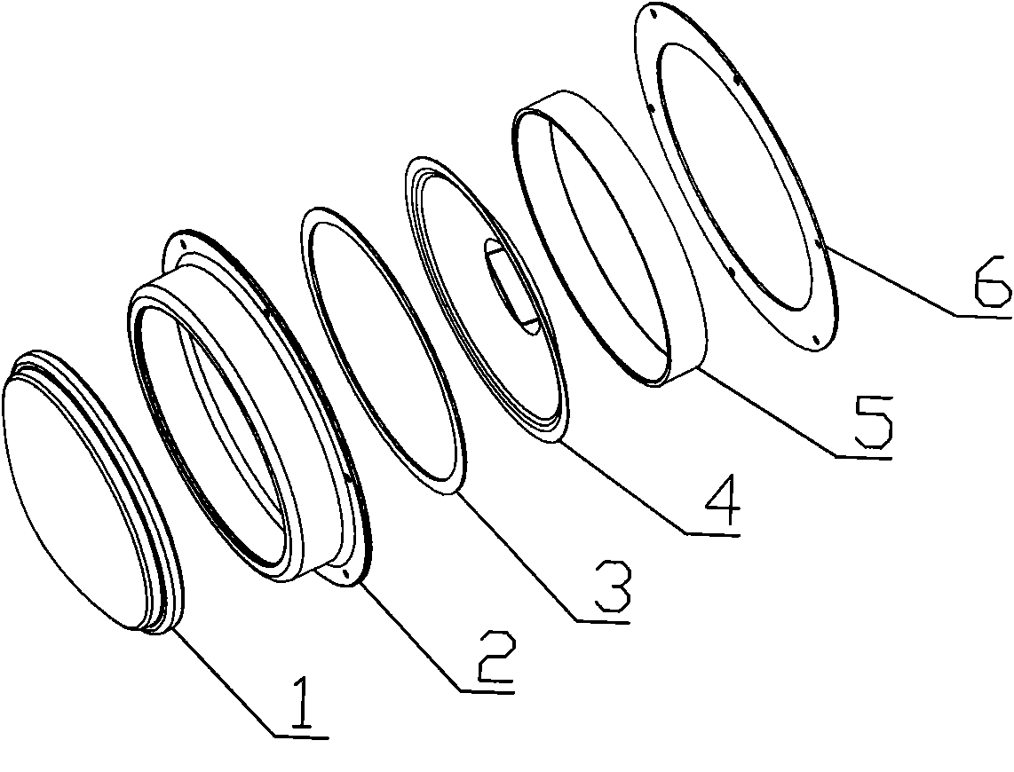 Large-power LED (light emitting diode) integrated light distribution and radiating device