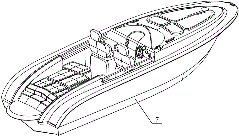 Manufacturing process for anti-sinking fiber reinforced plastic ship