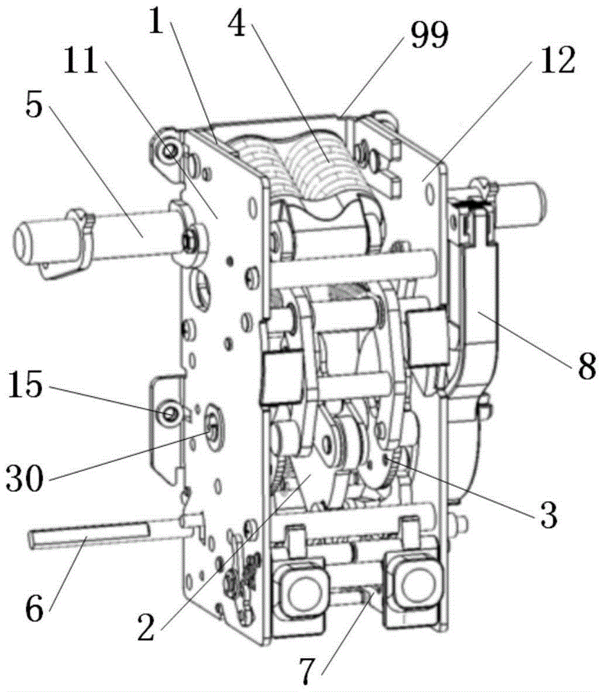 Circuit breaker energy storage operating mechanism