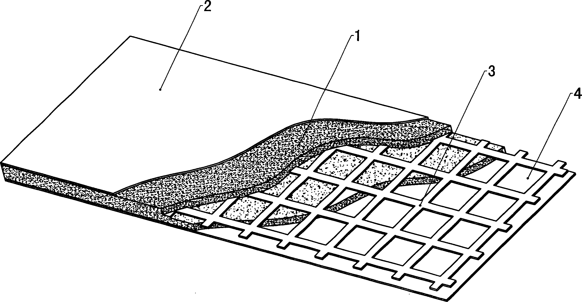 Light composite base material board and its manufacturing method