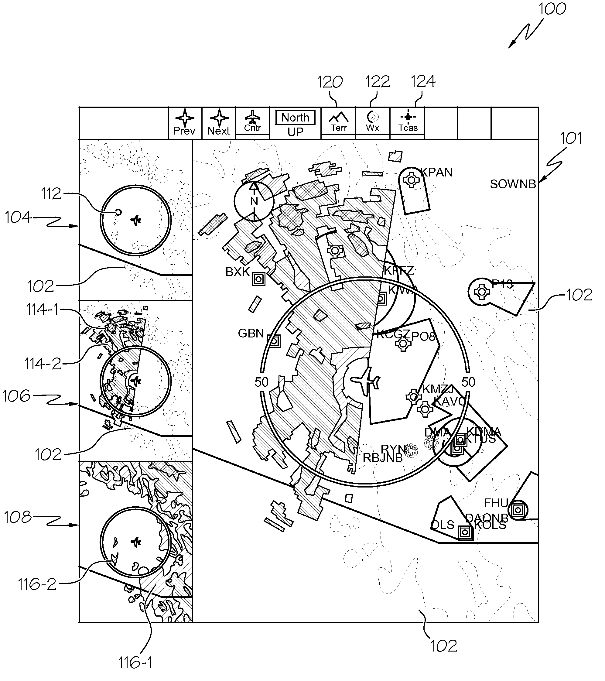 Multiple miniature avionic displays