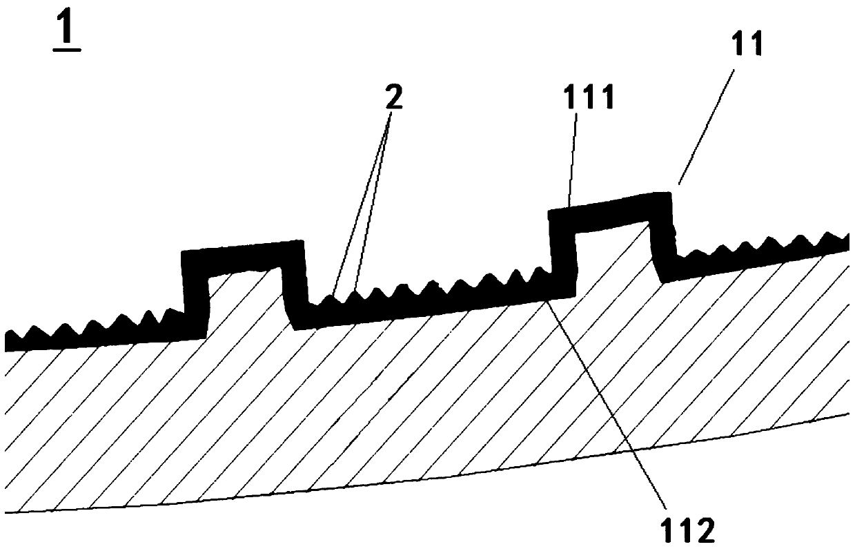 Physical non-stick pan with concave-convex structure and preparation method thereof