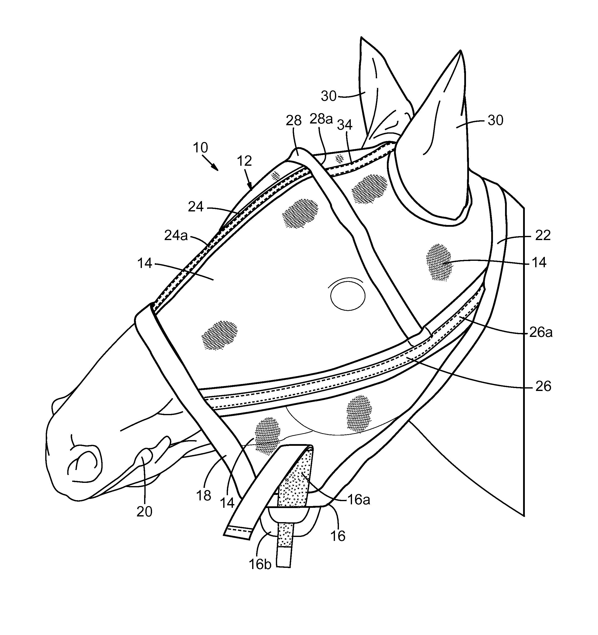 Fly mask for horses