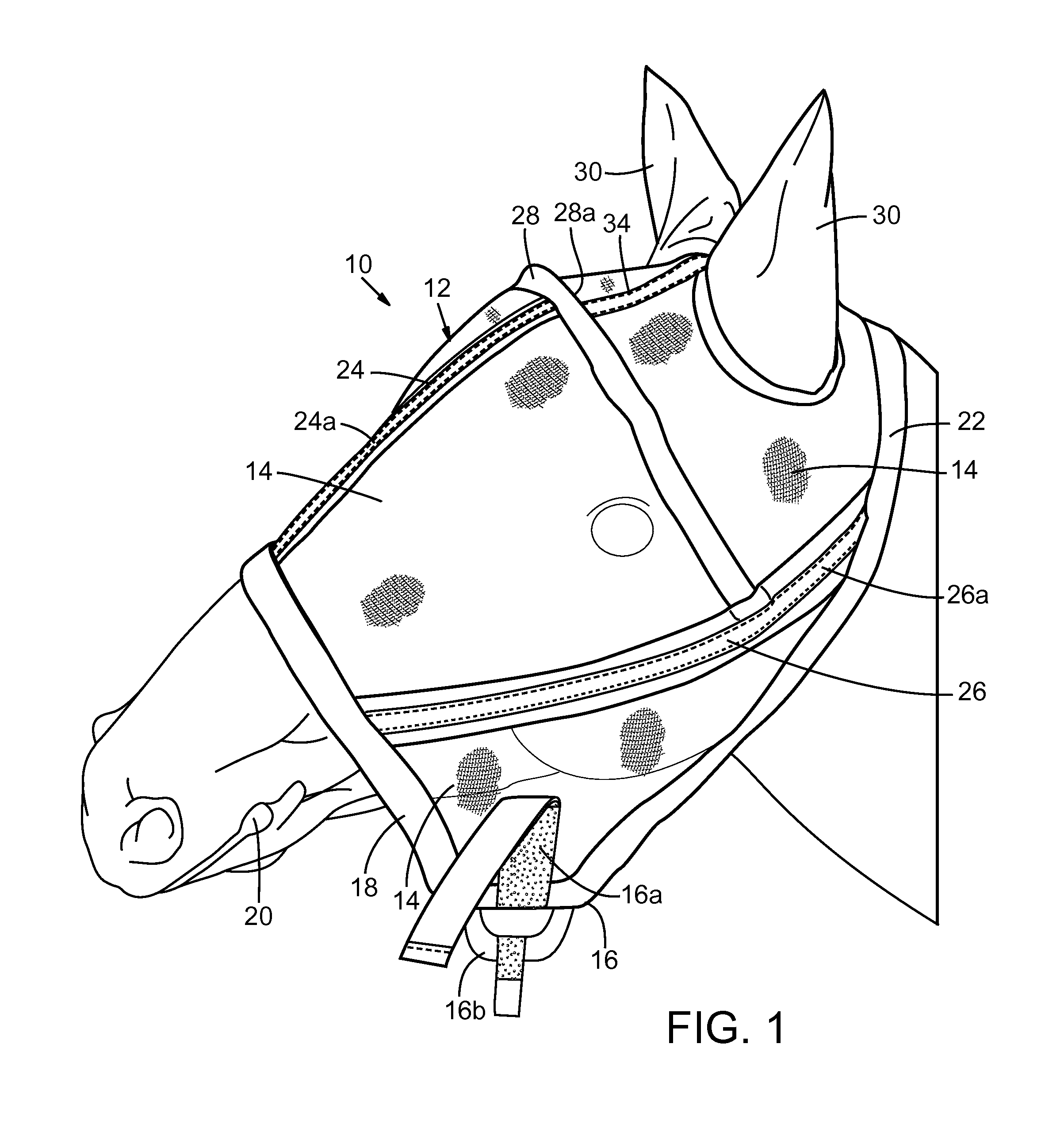 Fly mask for horses