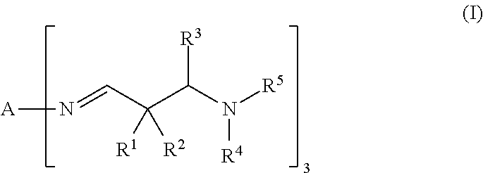 Liquid-applied waterproofing membrane for roofs comprising a trialdimine