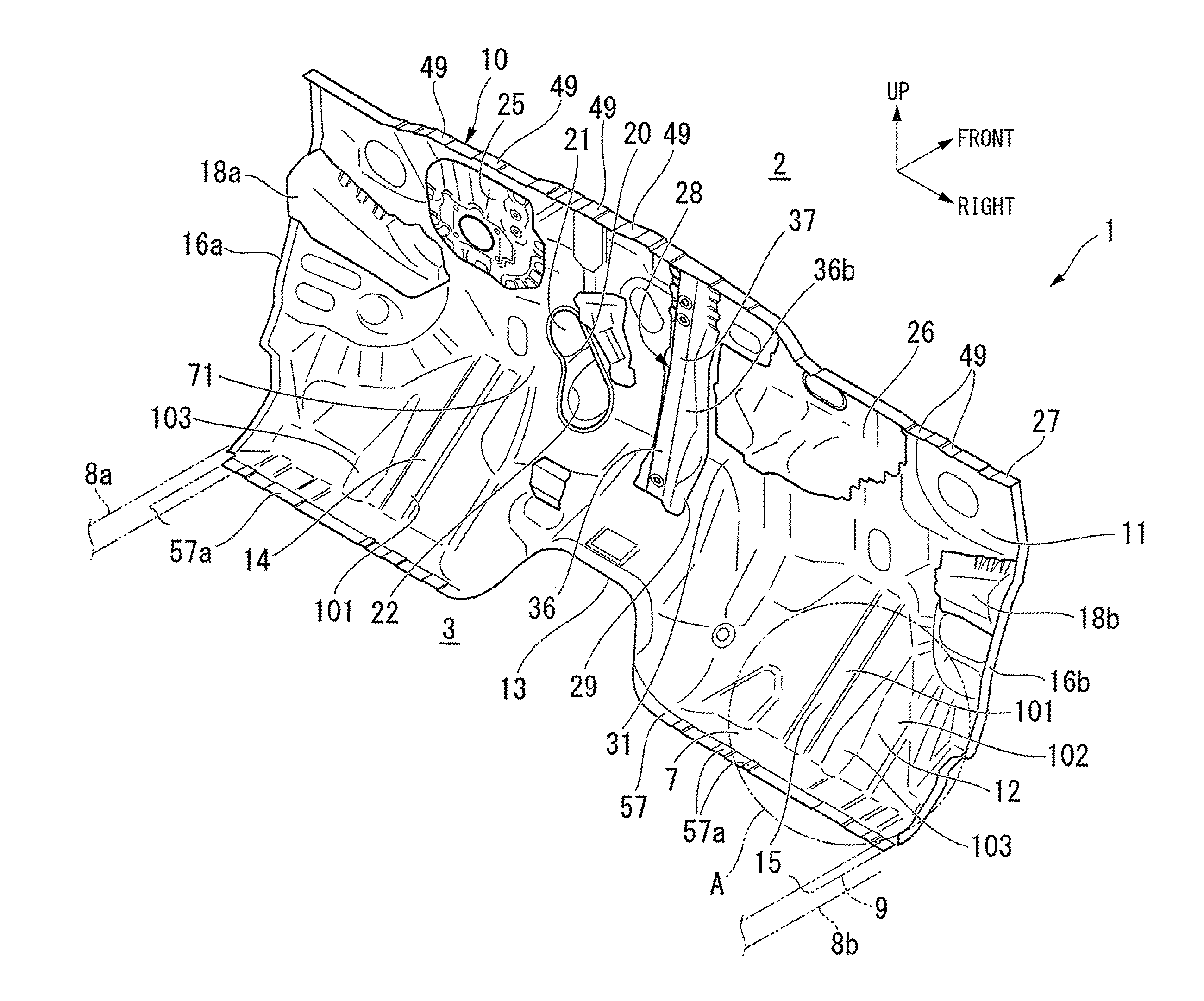 Frontal structure of vehicle