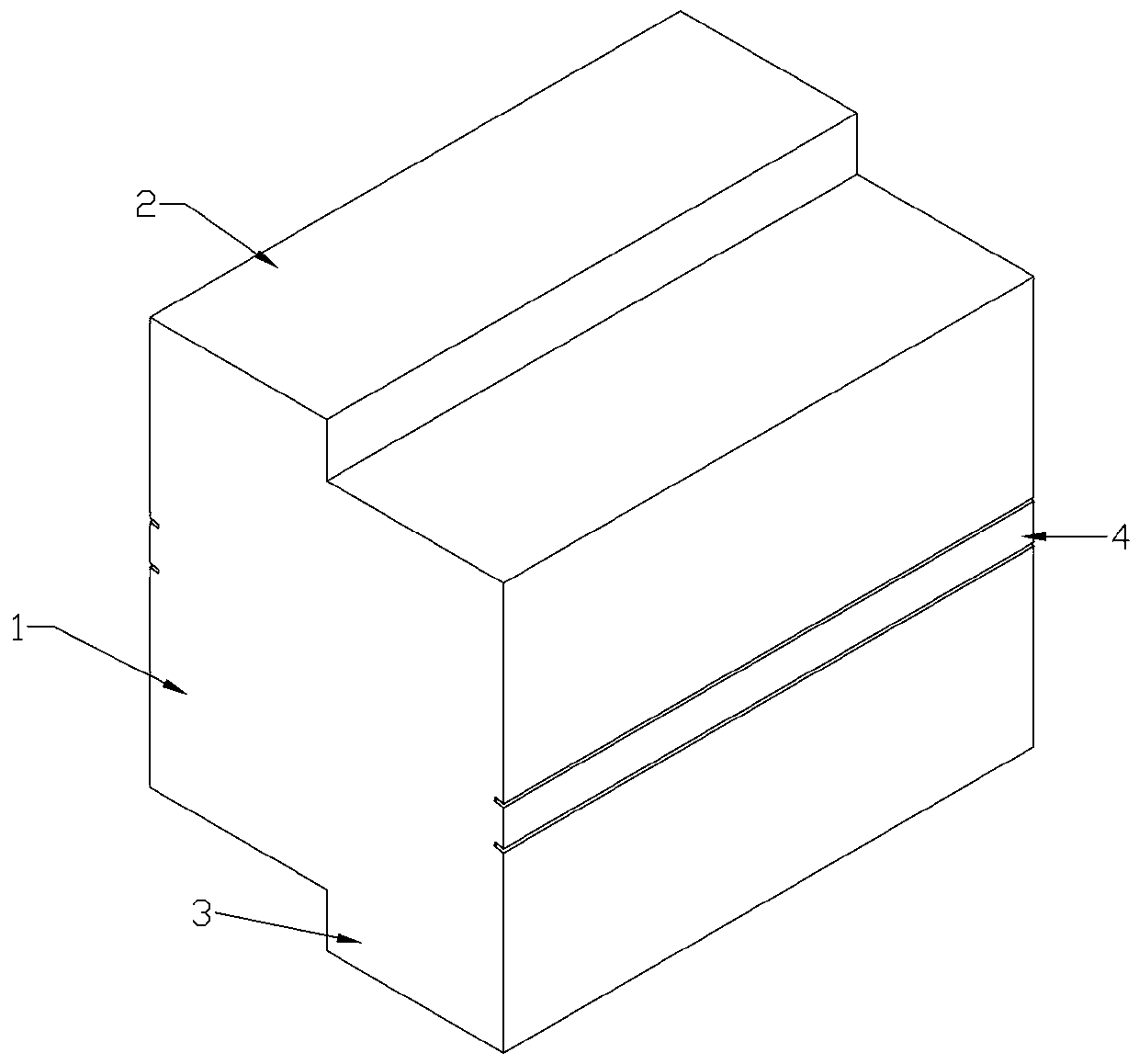 Acid-corrosion-resistant high-strength combined block for furnace lining of circulating fluidized bed boiler