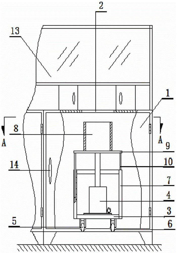 A radionuclide generator positioning lifting device