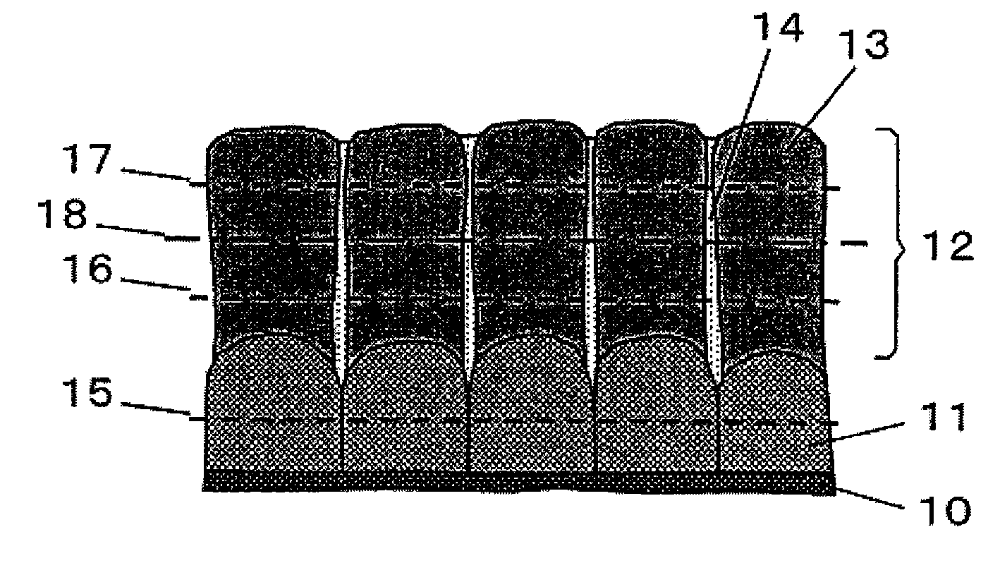 Perpendicular magnetic recording medium with granular structured magnetic recording layer, method for producing the same, and magnetic recording apparatus