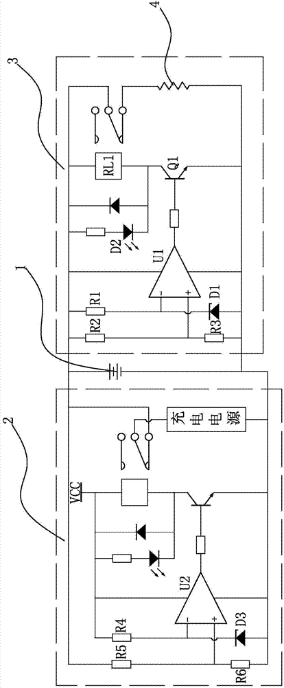 Protective circuit for storage battery